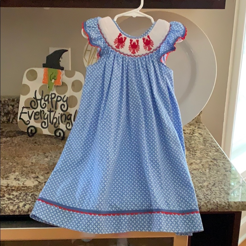 Mom & Me , Smocked Dress! Lobsters!!